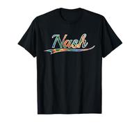 Nash Nashville Tennessee Music Tie Dye Vintage Varsity T-Shirt