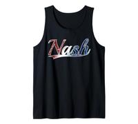Nash Patriotic USA Distressed Red White Blue Art Débardeur