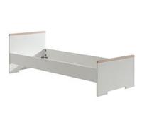 NASH WHITE - Lit 90x200cm Blanc et Bois - Altobuy Blanc