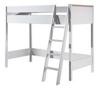 NASH WHITE - Lit Mezzanine Réversible 90x200cm Blanc et Bois - Altobuy Blanc