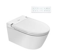 Nashi EOS - Toilettes japonaises suspendues au mur | WC avec bidet | conçu pour les racks génériques | Lumière nocturne | Siège chauffant, eau chaude et séchage | WC japonais intelligent