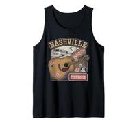 Nashville Music City Tshirt Women Men Tennessee Rock Country Débardeur