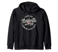 Nashville Music City Vinyle Vintage Sweat à Capuche