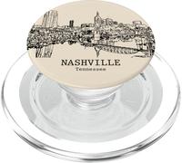 Nashville Tennessee Vintage Skyline Dessin PopSockets PopGrip pour MagSafe