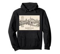 Nashville Tennessee Vintage Skyline Dessin Sweat à Capuche