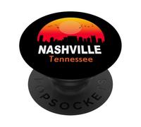 Nashville Tennessee Vintage Sunset Retro City State USA PopSockets PopGrip Adhésif