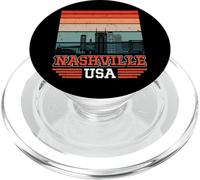 Nashville USA Retro Vintage Sunset Skyline Nashville PopSockets PopGrip pour MagSafe