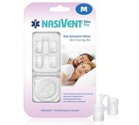 NASIVENT Tube Plus - Écarteur nasal - Taille M - Dispositif anti-ronflement en silicone - Améliore la respiration nasale - avec boîtier de rangement