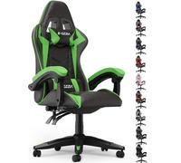 naspaluro Ergonomique Chaise Gaming, 90-135° PU Cuir Chaise Bureau | Hauteur Réglable, avec Lombaire&Appui-Tête Appui, Linkage armrest, Charge 150 kg, Fauteuil Gamer pour Adultes Enfants