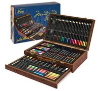 Nassau Fine Art Mallette de coloriage | Boîte à dessin d'art dans boîte de rangement en métal | Boîte de créativité pour enfants