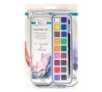 Nassau Fine Art - Nassau Watercolor Paint Set, 18 Colors Ar0508/Ge