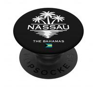 Nassau Les Bahamas Palmiers Mer des Caraïbes Île Tropicale PopSockets PopGrip Adhésif