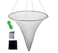 Nasse Crevettes - Casier Crabe Maille Large | Épuisettes Rondes Appât Pêche | Robuste Séchage Rapide Pliable Ponts Quais Navires Jetée Usage Quotidien 80x115cm 60x90cm Matériel Portatif Cadeau