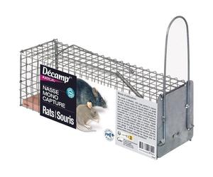 Nasse moyenne pour rats et souris monocapture - DECAMP' - 27 cm - Gris