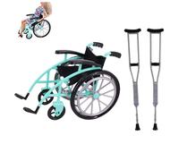 NASSMOSSE 1 Ensemble de béquilles pour Fauteuil Roulant Miniature réaliste, Accessoire pour Maison de poupée.