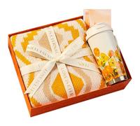 NASSMOSSE 1 Set Birthday Gifts for Women Friendship, Christmas Sunflower Get Well Gifts Set Comprend la Couverture et la Tasse symbolise la longévité et la santé pour Les Amis des Patients
