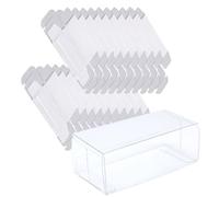 NASSMOSSE 100 pièces vitrine de modèle de Voiture, 1, 2X 1, 6x3, 2 vitrine Miniature Transparente boîte Rangement Protection Anti-poussière pour Figurines d'action Jouets modèle Collection