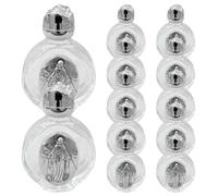 NASSMOSSE 12pcs Bouteille à eau bénite Conteneur chrétien catholique à eau bénite avec capuchon capuchon Toné Bouteilles vides pour l'église, les articles de toilette, les faveurs du baptême
