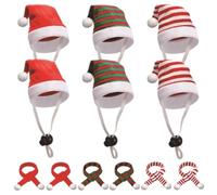 NASSMOSSE 12pcs Mini Chapeaux de père Noël et écharpe, Animal de Noël Chapeau Petit Animal Chapeau Panta