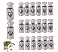 NASSMOSSE 20 pcs brochettes BBQ Crampes Cylindrical Metal Spring Kabob brochettes Boucles Clips Non interrupteurs pour Griller Les brochettes Multi-Fonction