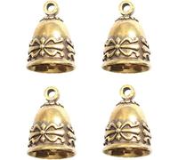 NASSMOSSE 4 pcs antique vintage jingle laiton cloches suspendues pour décorations intérieures petites cloches vintage en laiton suspendu artisanat ornements pendentifs accessoires pour Noël
