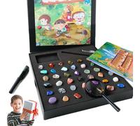 NASSMOSSE 43 pièces Collections de Roches pour Enfants, 43 Pierres précieuses différentes pour Enfants, Collection de Roches avec boîte, Ensemble éducatif minéral Scientifique pour garçons et Filles
