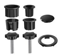 NASSMOSSE 8 PCS Parasol Pièces de Rechange, Pièces de Rechange à Base Parasol à usurage incluant Le Bouchon Manche Pipe Bouchon Bague M8 Vis pour la Plage arrière-Cour du Balcon