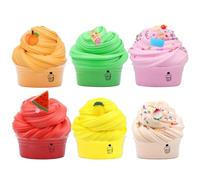 NASSMOSSE Argile douce, 6 pièces d'argile à colorée extensible et Non collante, séchage à l'air libre, jouet sensoriel anti-Stress moulable pour enfants