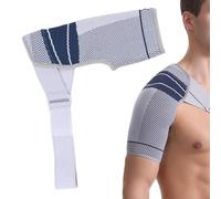 NASSMOSSE Attelle d'épaule réglable, manchon de Compression respirant, manchette des rotateurs, soulagement de la douleur L/XL