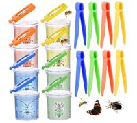 NASSMOSSE Attrape-Papillons pour Enfants 8 Ensembles Kit d'Observation Transparent avec Loupe Jouets d'Extérieur Portables Éducatifs pour l'Exploration de la Nature