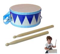 NASSMOSSE Batterie pour Enfants, Batterie en Bois de 20 cm avec Sangle Ajustable et 2 Baguettes, Instrument de Musique éducatif pour bébés et Jeunes Enfants