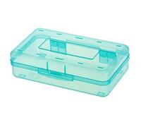 NASSMOSSE Boîte à Crayon en Plastique, étui à Crayon de Grande capacité, étui Crayon Dur Visible avec Couvercle étalonné, boîte de Crayon empilable pour Enfants