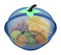 NASSMOSSE Bol à fruits en métal en forme de pomme avec couvercle, panier à mailles fines pour légumes de cuisine