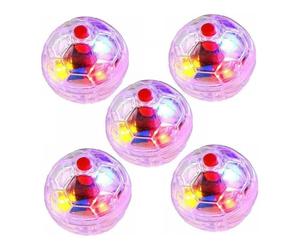 NASSMOSSE Boule de Chat à Mouvement fantôme, 5 pièces, Boules de Chat Lumineuses, Boule activée par Le Mouvement LED, Jouets interactifs pour Chien