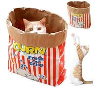 NASSMOSSE Cat Crinkle Sack, 29.5x13, 8 Pouces Sack de Chat interactif et Pliable, Sacs en Papier Kraft de Dessin animé Portable pour Toutes Les étapes la Vie
