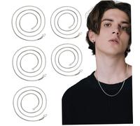 NASSMOSSE Chaîne Serpent en Argent 5 pièces, chaîne Serpent de 20 Pouces pour la Fabrication de Bijoux, Accessoires Mode pour Hommes