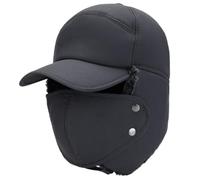 NASSMOSSE Chapeau de Trappeur, Casquette épaisse pour Femme avec Oreillettes, Chapeau Chaud d'hiver Coupe-Vent, Fourrure pour Le Cyclisme, Le Ski, la Chasse (Gris)