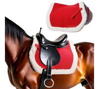 NASSMOSSE Coussin Bareback pour Cheval de noël, Ergonomique, Rouge, antidérapant, Centre Extra épais pour Un Soutien Maximal