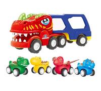 NASSMOSSE Dinosaur Truck Cute Cartoon Battery Powered Dinosaur Monster Truck Toys with Sound & Light et 4 Tire Back Cars Gift pour garçons Girls, ne Pas inclure la Batterie