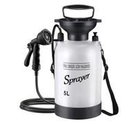 NASSMOSSE Douche de Camping Portable 5L, 10 Modes pulvérisateur avec Tuyau de 9, 84 Pieds pour Les activités Plein air