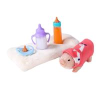 NASSMOSSE Ensemble de Cochon réaliste en Silicone, 5 pièces, Mini poupée Cochon avec Animaux en Tissu pour Enfants