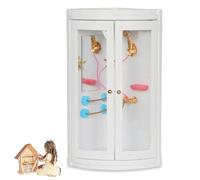 NASSMOSSE Ensemble de Salle de Bain Dollhouse, 1 12 Meubles Maison poupée à l'échelle, Salle Bain en Bois, Mini Meubles pour Mini Paysage