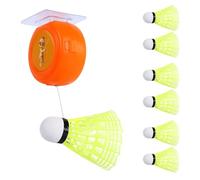 NASSMOSSE Entraîneur de Rebond de Badminton, 6 pièces, Kit d'entraînement Balle Badminton Brillant, Cordons élastiques pour Enfants et Adultes