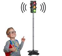 NASSMOSSE Feu de Circulation 49'' Jouet de feu Circulation avec Son et Modes Manuel/Auto Jouets éducatifs sécurité réalistes alimentés par Batterie pour Les Enfants à partir 3 Ans