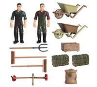 NASSMOSSE Figurines de Jouets de Ferme réalistes, 12 pièces, Ensemble Jeu d'agriculteur, modèle scène éducatif pour Enfants