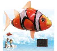 NASSMOSSE Fish Volant à Distance, Jouet de Ballon de Poisson-Clown Gonflable, décoration Poisson Wiggling RC pour la fête et la Maison (Batterie Non Incluse)