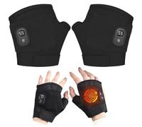 NASSMOSSE Gants Chauffants sans Doigts, Affichage numérique à 3 Niveaux, Rechargeables, Longue durée, pour Hommes et Femmes