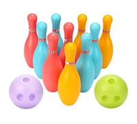 NASSMOSSE Jeu de Bowling pour Enfants, Jeux de Bowling d'intérieur et d'extérieur pour Enfants, Jouet en Plastique, 10 Broches, 2 balles, Jouet éducatif précoce S