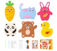 NASSMOSSE Kit de Couture d'animaux en Feutre pour Enfants, Ensemble d'artisanat éducatif en Peluche pour garçons et Filles de 8 Ans et Plus