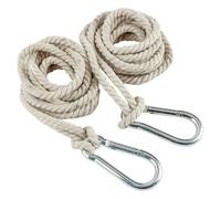 NASSMOSSE Kit de Sangles pour balançoire d'arbre, Robuste et sécurisé avec 2 Cordes de 8 Pieds et 2 Crochets pour Accessoires Jardin